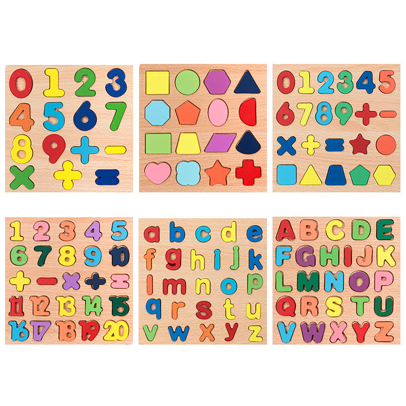 Wooden Letters & Numbers Board