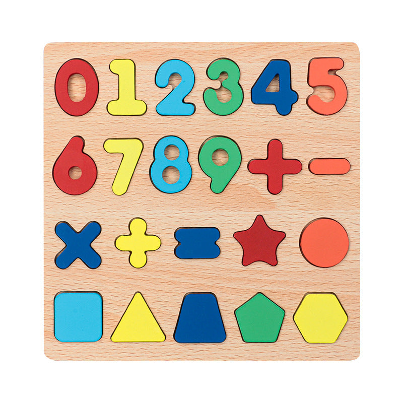 Wooden Letters & Numbers Board