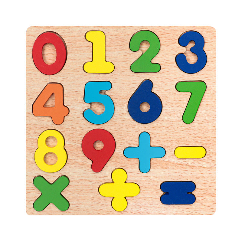 Wooden Letters & Numbers Board