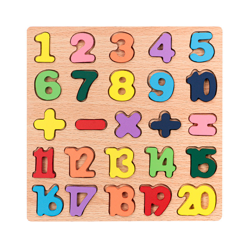 Wooden Letters & Numbers Board